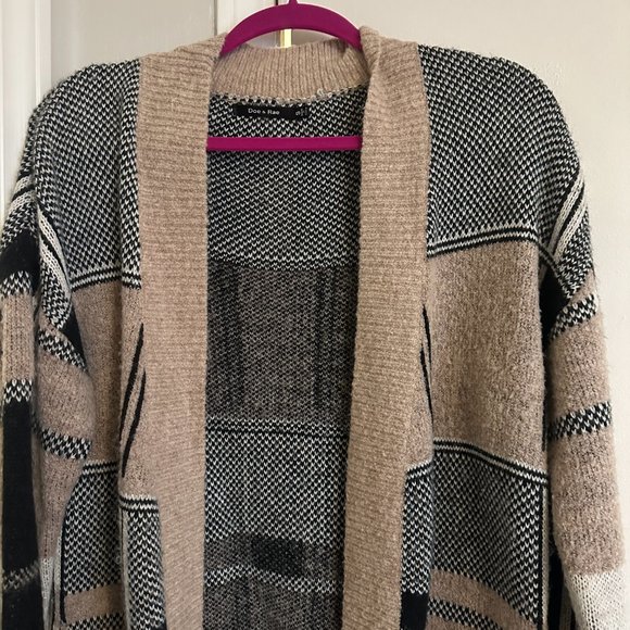Doe and Rae abstract patterned multi-color cardigan - Picture 2 of 3